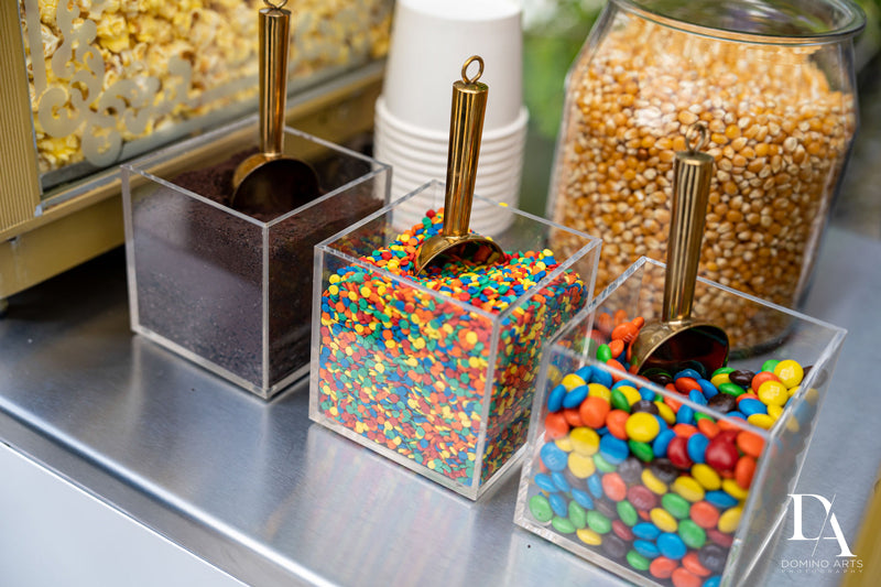 Premium Popcorn Wagon - toppings Crushed Oreos, sprinkles, and M&M's.