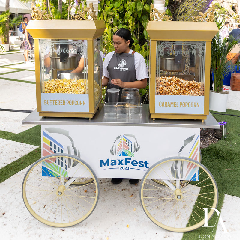 Premium Popcorn Wagon - Custom Wrapped for Corporate event