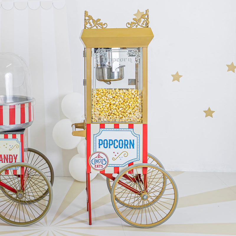 Standard Popcorn Cart in Circus themed colors