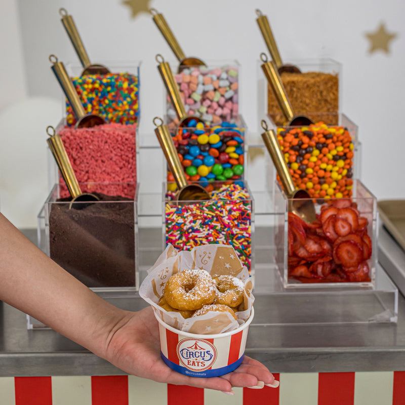 Mini Donuts Wagon with all the toppings