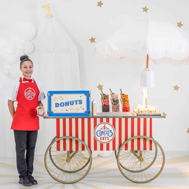 Mini Donuts Wagon with uniformed attendant