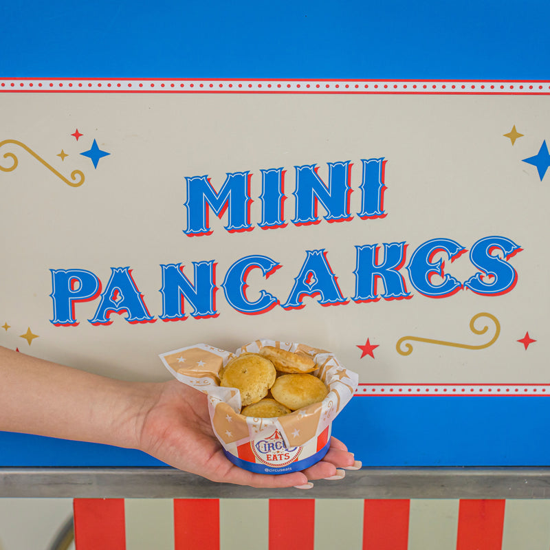 mini pancakes wagon closeup