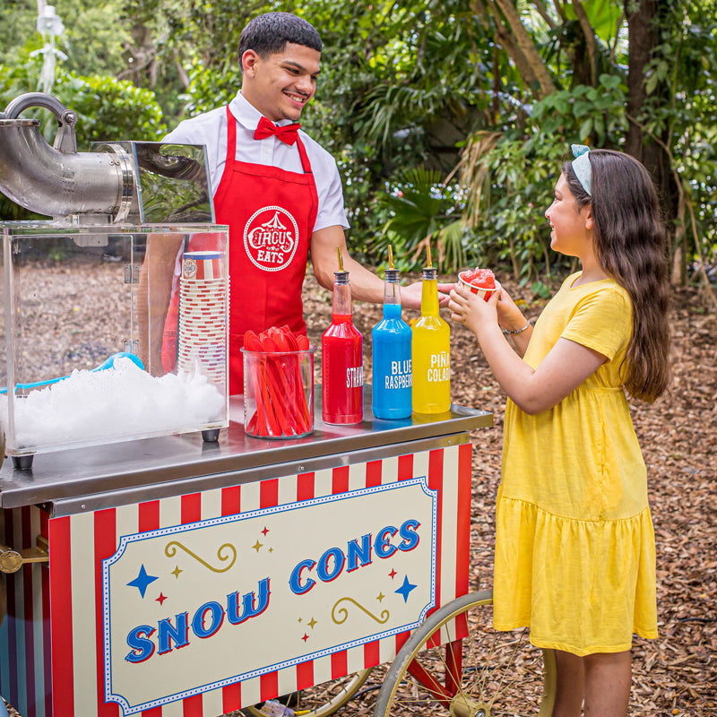 Snow Cones Cart with girl