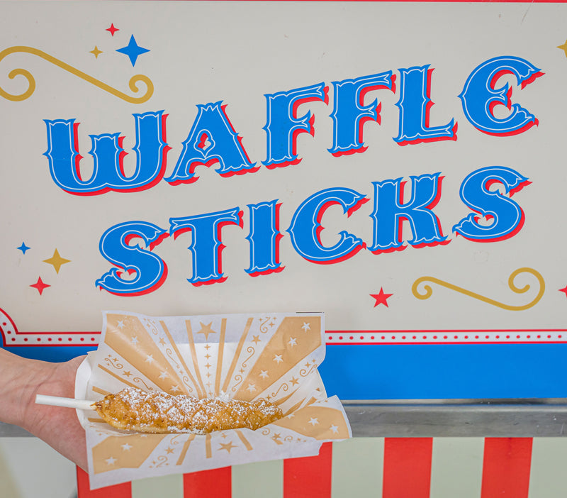 Waffle on a Stick Wagon Closeup